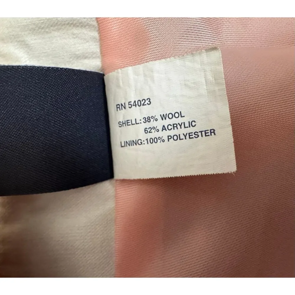 Y2K GAP Tweed Mini Skirt Pink Wool Blend Ruffle Hem Size 1